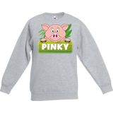 Pinky de big sweater grijs voor kinderen - unisex - varkentje trui - kinderkleding / kleding