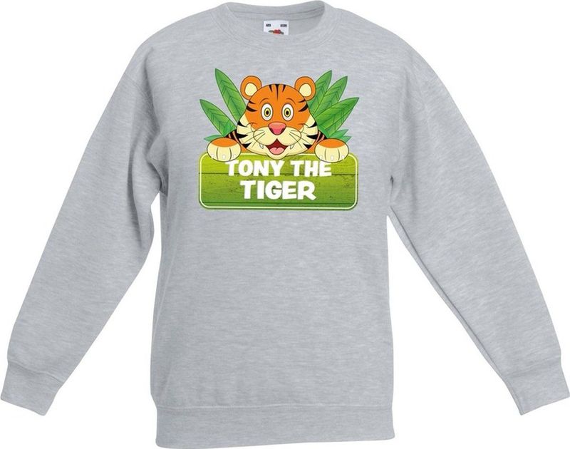 Tony the tiger sweater grijs voor kinderen - unisex - tijger trui - kinderkleding / kleding