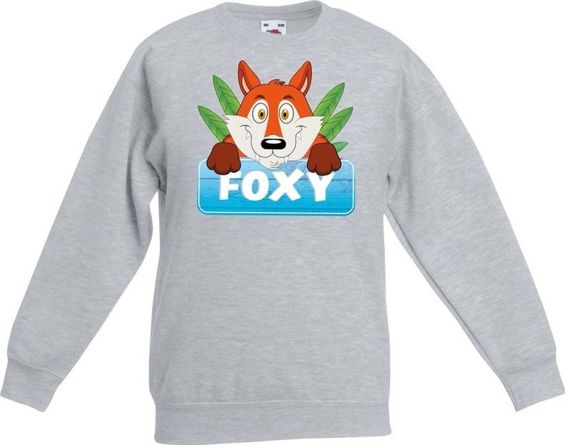 Foxy de vos sweater grijs voor kinderen - unisex - vossen trui - kinderkleding / kleding