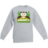 Smarty de uil sweater grijs voor kinderen - unisex - uilen trui - kinderkleding / kleding