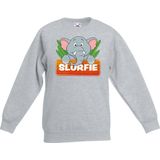 Slurfie de olifant sweater grijs voor kinderen - unisex - olifanten trui - kinderkleding / kleding