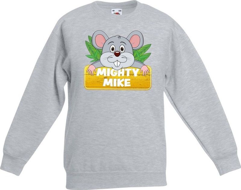 Mighty Mike sweater grijs voor kinderen - unisex - muizen trui - kinderkleding / kleding