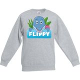 Flippy de dolfijn sweater grijs voor kinderen - unisex - dolfijnen trui - kinderkleding / kleding