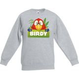 Birdy de papegaai sweater grijs voor kinderen - unisex - papegaaien trui - kinderkleding / kleding