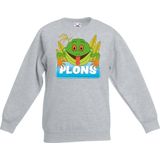 Plons de kikker sweater grijs voor kinderen - unisex - kikkers trui - kinderkleding / kleding