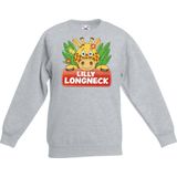 Lilly - Longneck de Giraffe - Sweater - Grijs - Kinderkleding