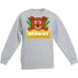 Browny de beer sweater grijs voor kinderen - unisex - beren trui - kinderkleding / kleding