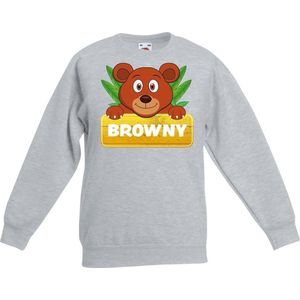Browny de beer sweater grijs voor kinderen - unisex - beren trui - kinderkleding / kleding