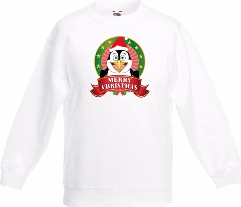Bellatio Decorations - Kerst Sweater - Wit - Katoen