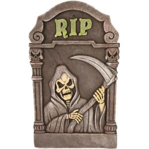 Decoratie horror thema grafsteen Magere Hein RIP 60 cm