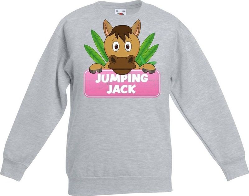 Jumping Jack - Sweater - Grijs - Voor Meisjes - Paarden Trui