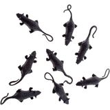 8x stuks kleine plastic horror/halloween dieren ratten - 5 cm - Enge decoratie beesten