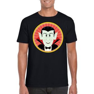 Halloween vampier/Dracula t-shirt zwart heren