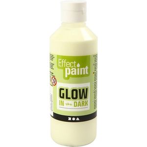 Gele lichtgevende verf 250 ml - Hobbyverf