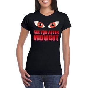 Halloween vampier shirt zwart dames See you after midnight