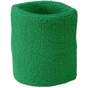 10x Groen zweetbandje voor pols - zweetbandjes