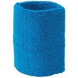 5x Aqua blauw zweetbandje voor pols - zweetbandjes