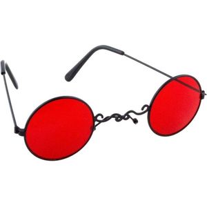Dracula/vampier verkleed bril - rood - Halloween/carnaval verkleed accessoires
