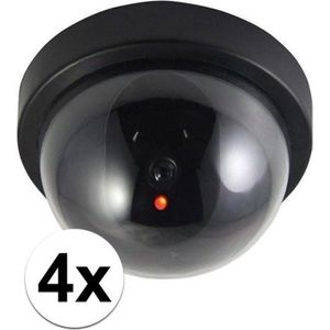 4x Stuks Dummy Beveiligingscameras - LED / Sensor