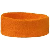 Sportdag hoofd zweetbandjes oranje 10x - Hoofdbandjes team kleur oranje