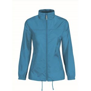 Dames regenkleding - Sirocco windjas/regenjas in het aquablauw - volwassenen XS (34) aqua