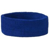 Sportdag hoofd zweetbandjes kobalt blauw 10x - Hoofdbandjes team kleur blauw