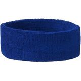 Sportdag hoofd zweetbandjes kobalt blauw 10x - Hoofdbandjes team kleur blauw