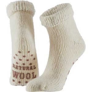 Apollo - Huissokken - Wit - Wol - Anti-slip voor Meisjes