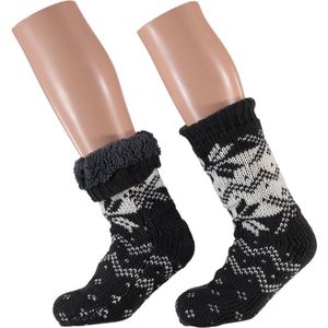 Apollo - Huissokken - Grijs - Anti-slip - Kinder Sokken