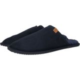 Heren instap sloffen/pantoffels navy blauw maat 45-46