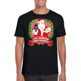 Foute Kerst t-shirt zwart can I borrow some presents voor heren - Kerst shirts