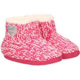 Meisjes hoge sloffen/pantoffels met hart roze maat 23-24