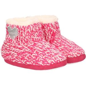 Meisjes hoge sloffen/pantoffels met hart roze maat 29-30