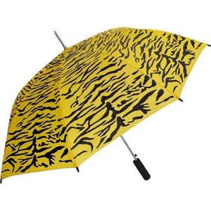 Geel/zwarte tijgerprint paraplu 80 cm - Paraplu's