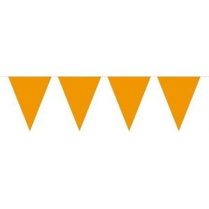 2x Mini vlaggenlijn / slinger - oranje - 300 cm