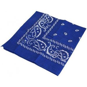 12x Blauwe bandana zakdoek - Verkleedattributen