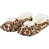 Apollo - Ballerina Pantoffels - Bruin - Luipaard Print - Dames