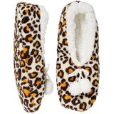 Apollo - Ballerina Pantoffels - Bruin - Luipaard Print - Dames