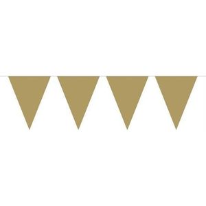 2x Mini vlaggenlijn / slinger - 300 cm - goud
