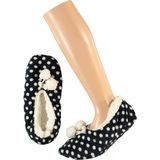 Donkerblauw - Ballerina Sloffen - Stipjes Print - 100% Polyester - Kinderen