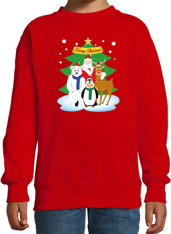 Bellatio Decorations - Kersttrui - Rood - Katoen