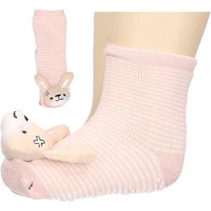 Baby sokjes met konijnenkop
