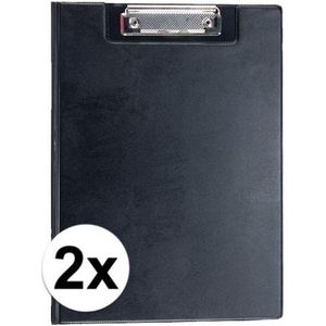 2x stuks Clipboards zwart A4