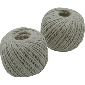 2x bolletjes bindtouw 75 meter - rollen touw - tuin/hobby/huis/handig