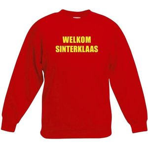 Rode Sinterklaas trui / sweater Welkom Sinterklaas voor kinderen 152/164