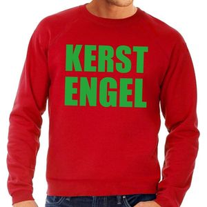 Foute kersttrui / sweater Kerst Engel rood voor heren - Kersttruien L