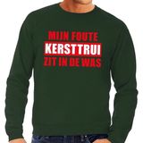 Foute kersttrui / sweater - groen - Mijn Foute Kersttrui Zit In De Was voor heren S