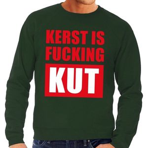 Foute kersttrui / sweater Kerst Is Fucking Kut groen voor heren - Kersttruien XXL