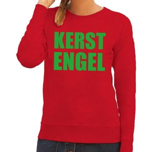 Foute kersttrui / sweater Kerst Engel rood voor dames - Kersttruien XL