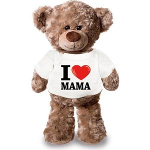 Knuffelbeer I love mama 24 cm - Moederdag cadeau